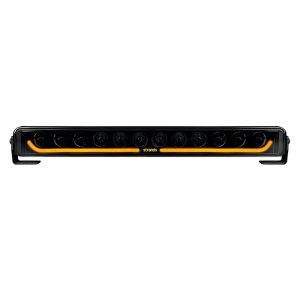 Bara LED Dark Knight Identity 52 cm, 120 W, 11000 lm, rază 507 m, LED alb și chihlimbar, fascicul optimizat, carcasă aluminiu negru, lentilă clară, suport oțel inoxidabil și aluminiu, rezistent la apă și praf (IP68/IP69K), Strands