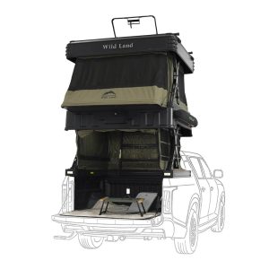 Cort de acoperis auto 3 persoane, 279 kg, cu două niveluri, compatibil cu autovehicule tip pick-up, acționare automată, Wingman Wild Land