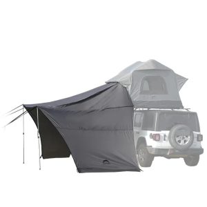Pachet premium Wild Land Air Cruiser – Cort auto gonflabil, anexă, cort hexagonal și ghirlandă LED